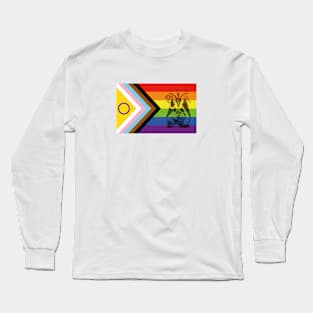 New Progress Pride Flag PLUS Satan Long Sleeve T-Shirt